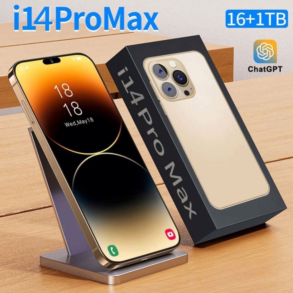 New Design I14 Phone 14 Pro Max 16gb+1tb Original Clone Beauty32mp+108mp Smart Phones 5g Smartphone 7.3inch Smart Mobile Phone